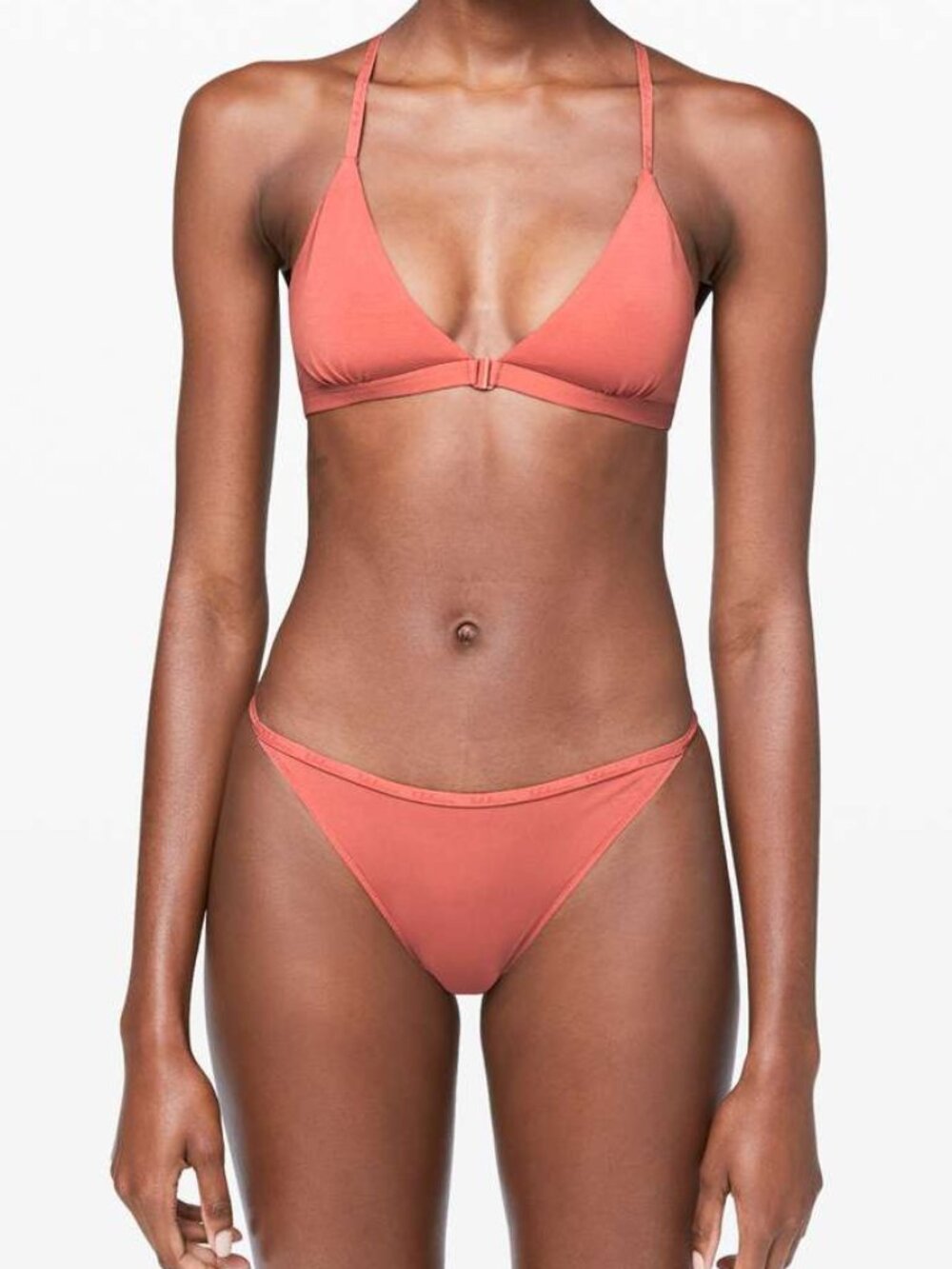 Lululemon Simply There Triangle Bralette and Cheeky Bikini Rustic Coral Size XS